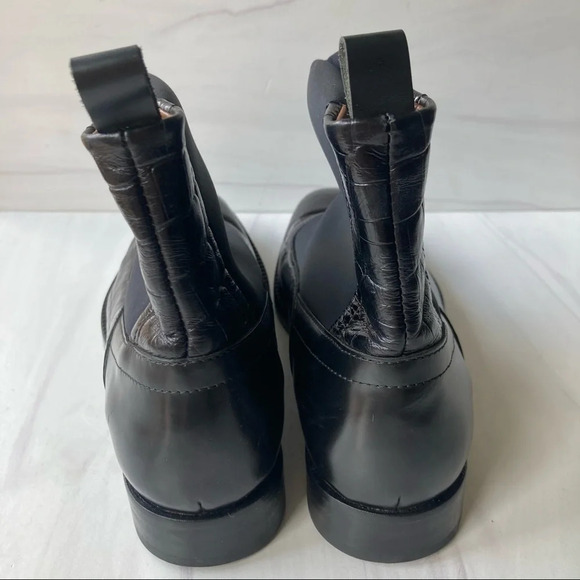 By Malene Birger Croc Chelsea Boots Black 38 8 - Picture 6 of 8